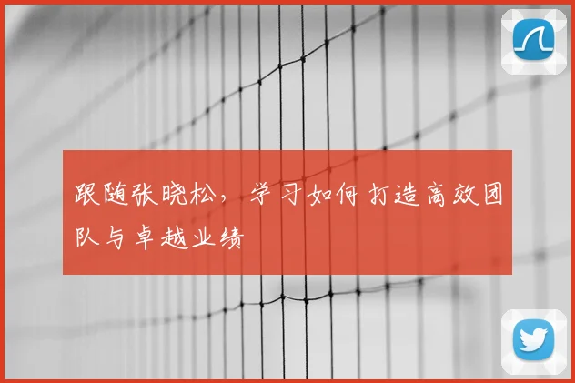 跟随张晓松,学习如何打造高效团队与卓越业绩